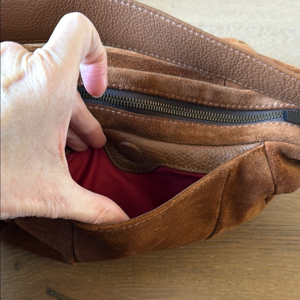 Hammitt, Suede Hobo Shoulder Bag in Brown - Picture 4 of 5